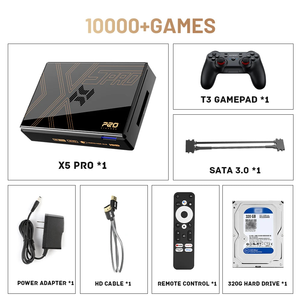 Retro Video Game Super Console X5pro With 16000+ Games 320g/4t